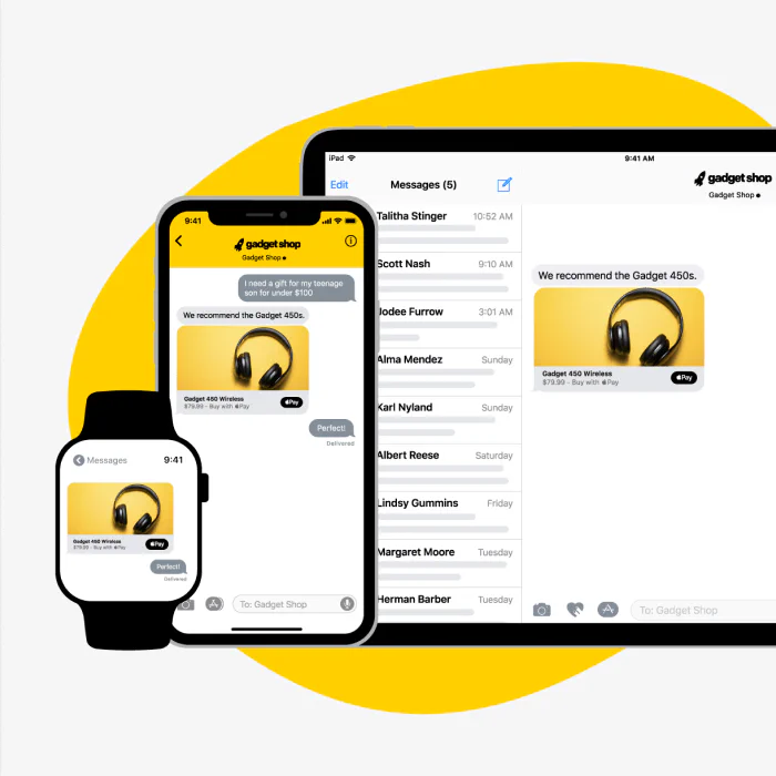LiveChat® feature - chating acreoss iOS devices