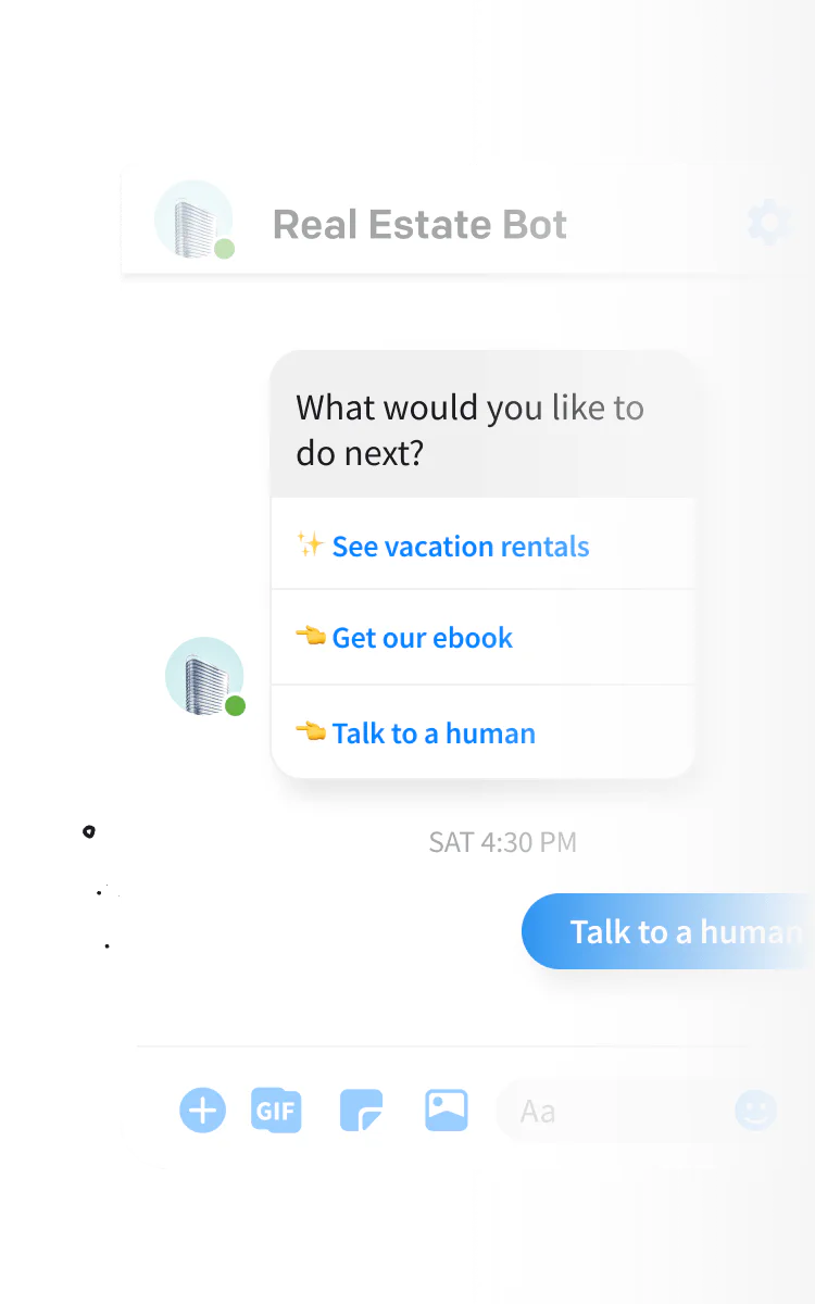 Chatbot rich messages for LiveChat® integration - buttons