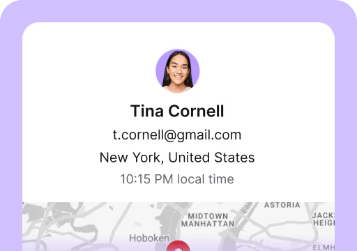 Contact information is one of the areas available in the customer details tab inside the Chats section of the LiveChat® agent app. It's where you see the name, email, time zone, and location of a customer.