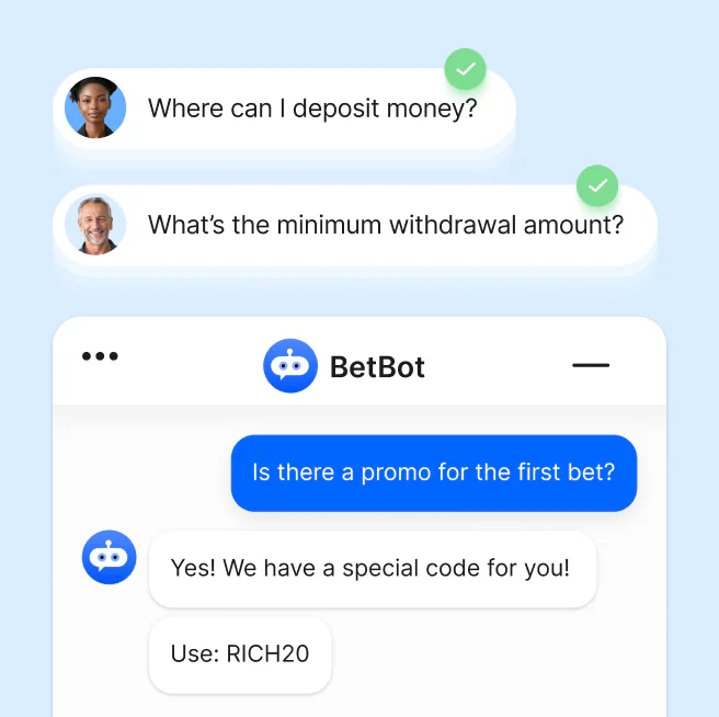 Chatbot handling repetitive questions on a gaming platform